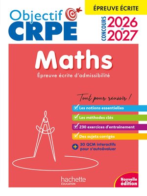 cover image of Objectif CRPE 2026-2027--Maths--épreuve écrite d'admissibilité